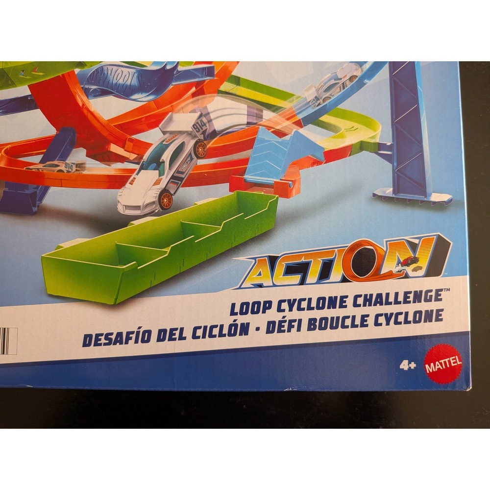 Hot Wheels Action Loop Cyclone Challenge Track Set HTV63 Let's Race Netflix New - Picture 4 of 5